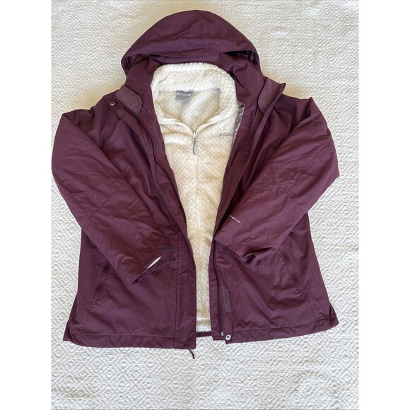Columbia Women's Extended Bugaboo II Fleece Interchange Maroon Size L - Picture 1 of 13